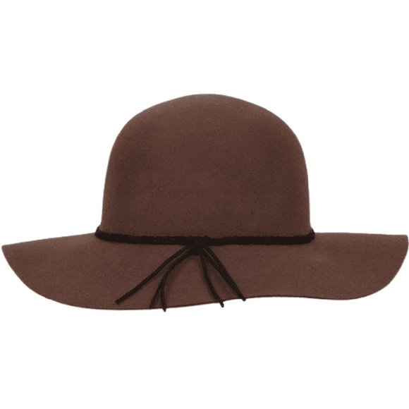Step Out in Style Brown Bohemian 100% Wool Floppy Hat with Braided Suede… - Picture 1 of 3